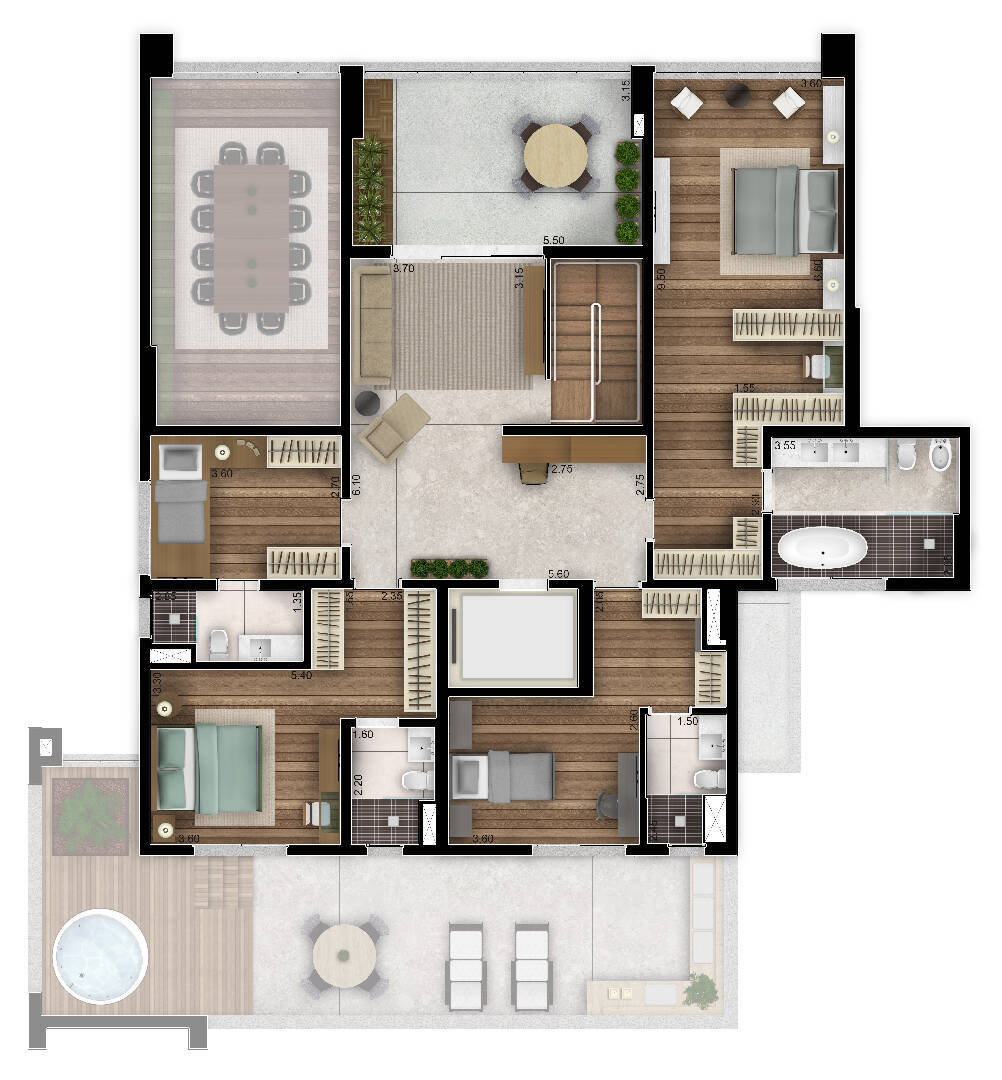 Apartamento à venda com 4 quartos, 220m² - Foto 11