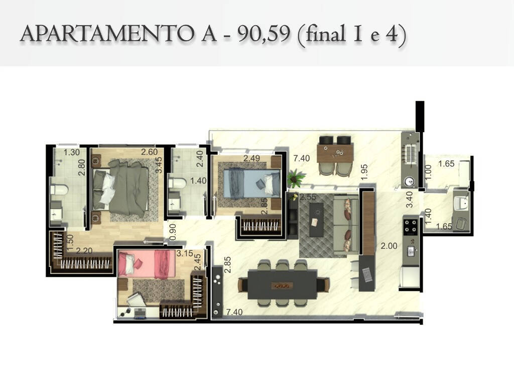 Apartamento à venda com 3 quartos, 91m² - Foto 10