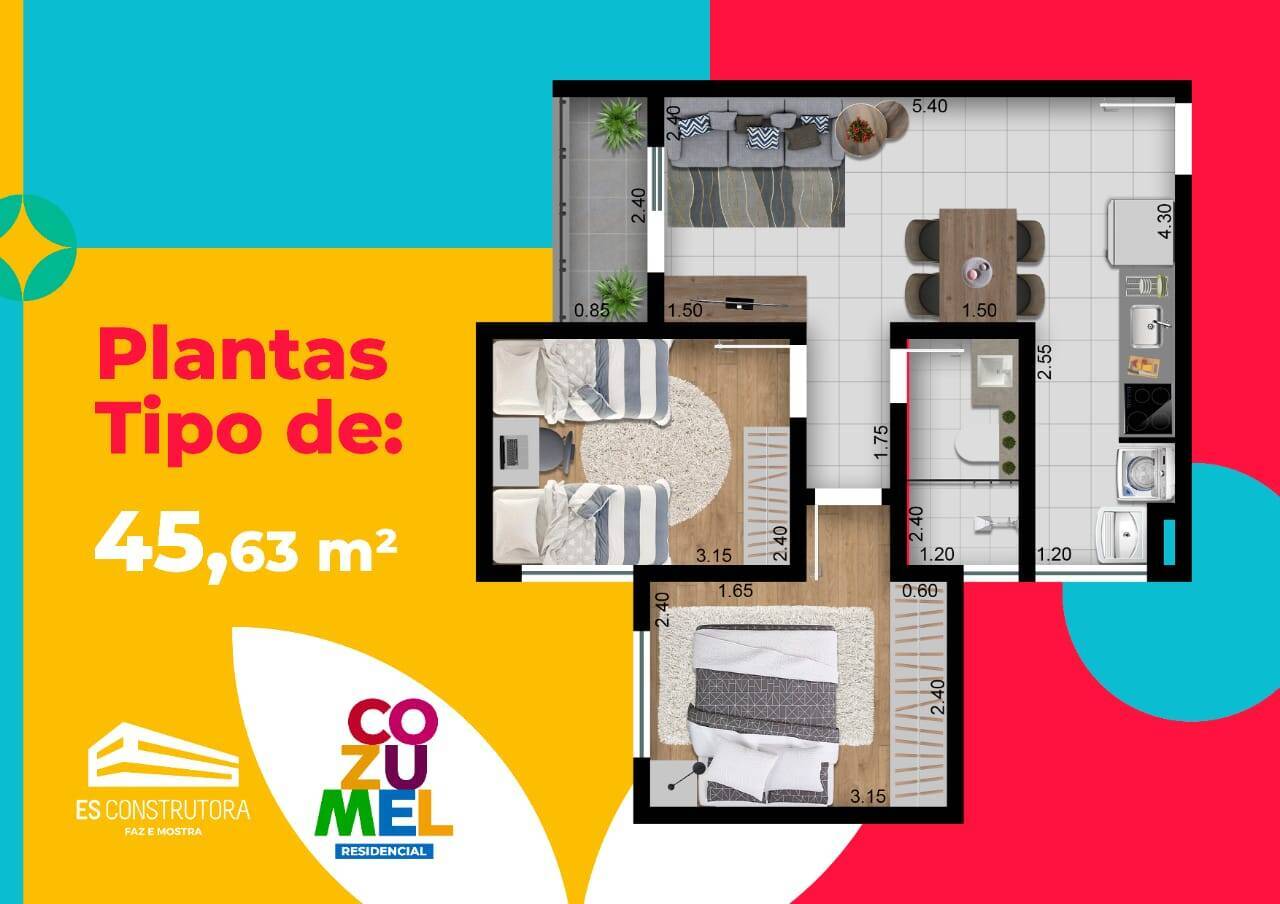 Apartamento à venda com 2 quartos, 45m² - Foto 22