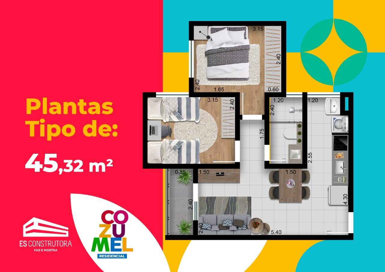 Apartamento à venda com 2 quartos, 45m² - Foto 25