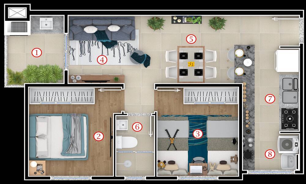 Apartamento à venda com 2 quartos, 48m² - Foto 7